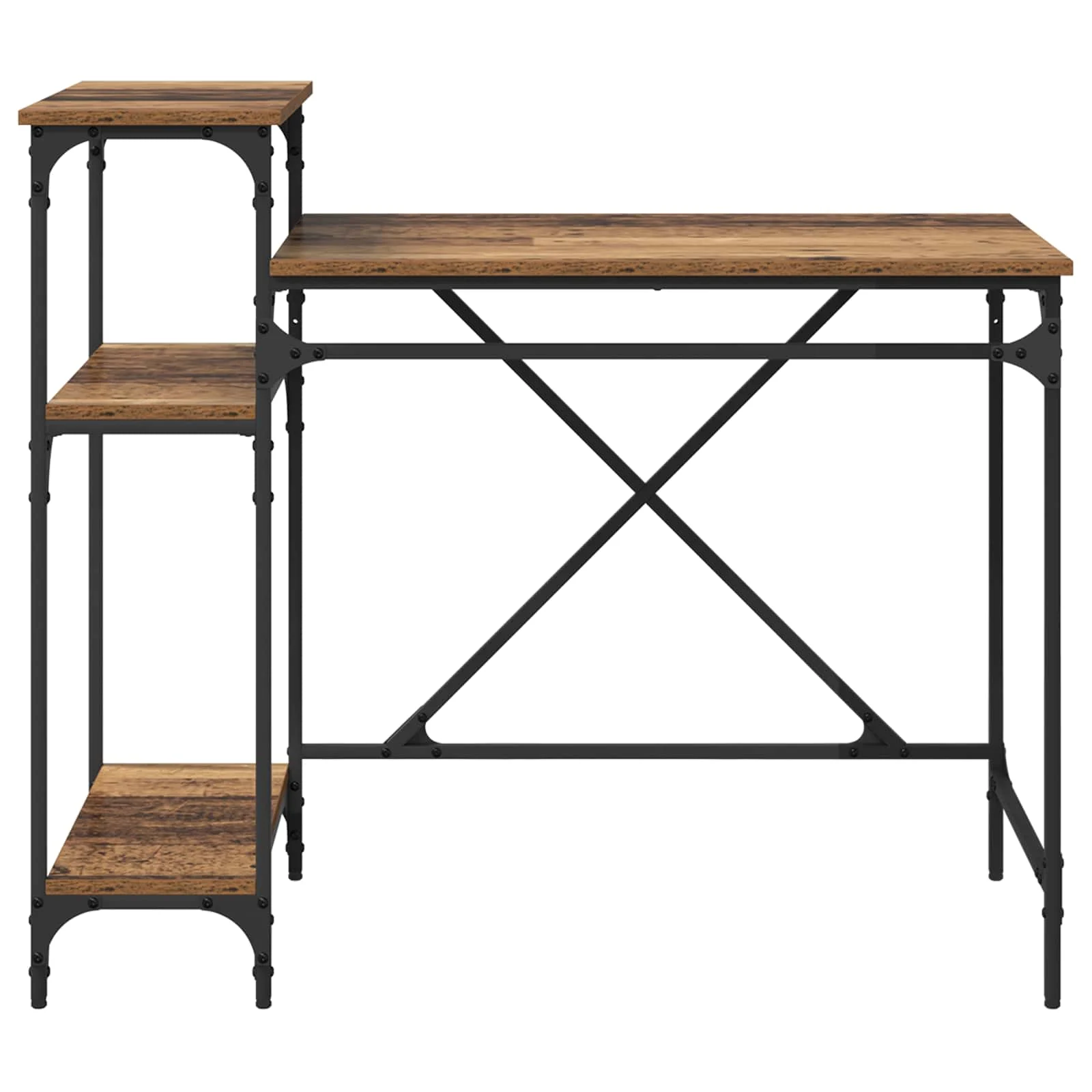 Bureau 105 x 50 x 90 cm bois ancien bois d'ingénierie – vue de dessus