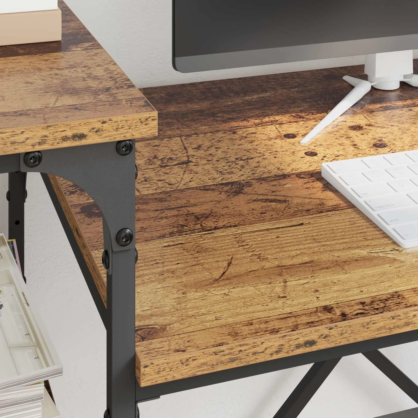 Bureau 105 x 50 x 90 cm bois ancien bois d'ingénierie – vue en situation