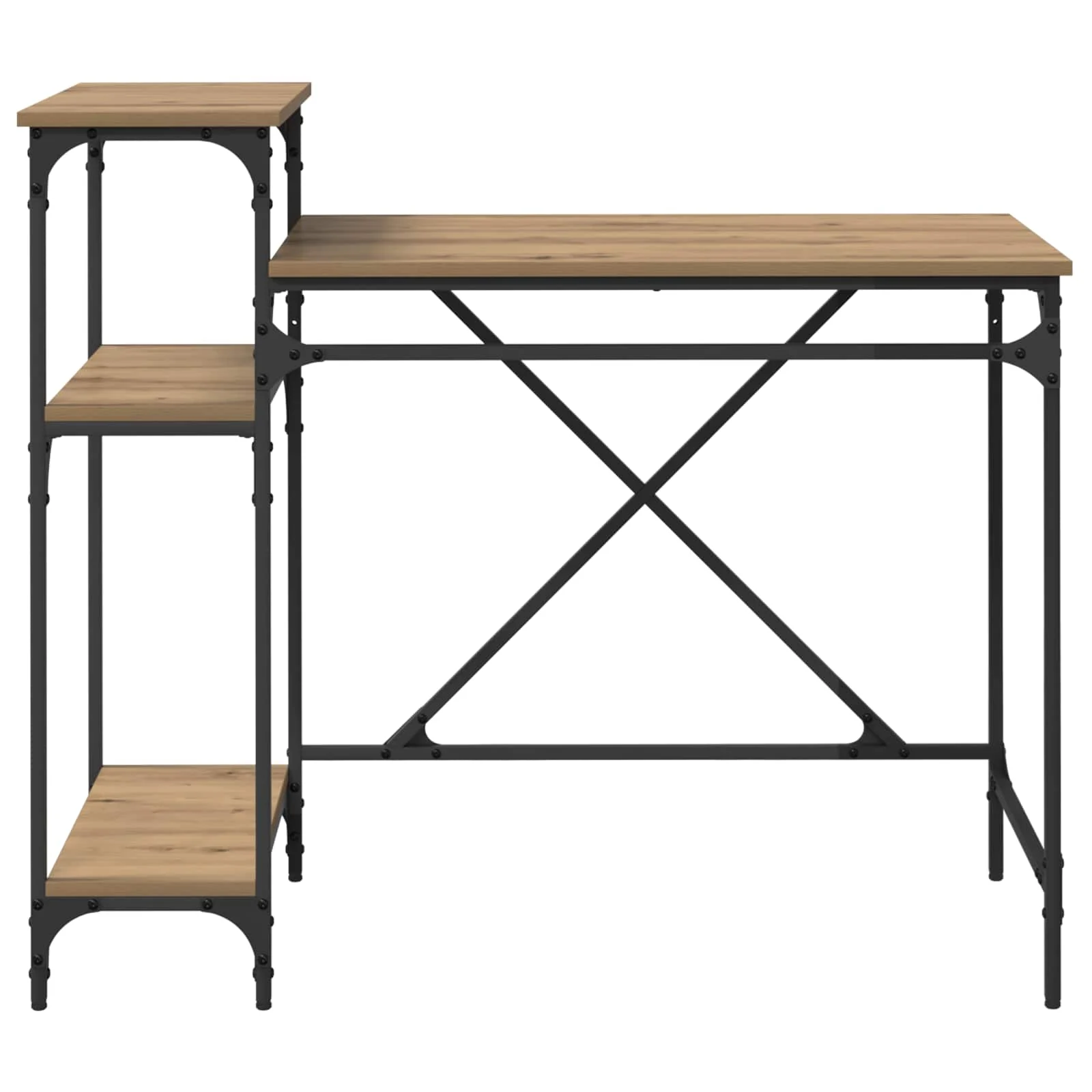 Bureau 105 x 50 x 90 cm chêne artisanal bois d'ingénierie – vue de dessus