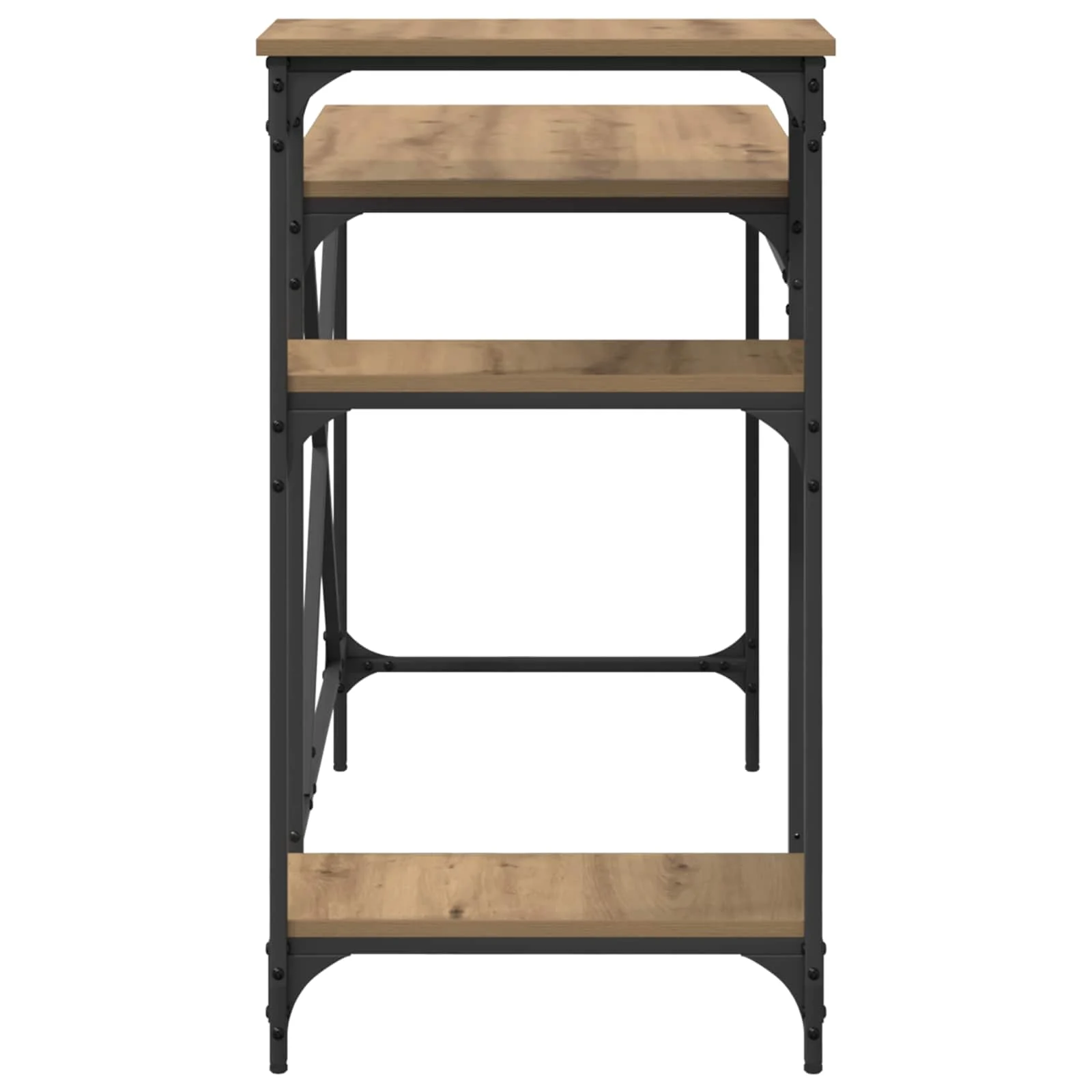 Bureau 105 x 50 x 90 cm chêne artisanal bois d'ingénierie – vue de dos