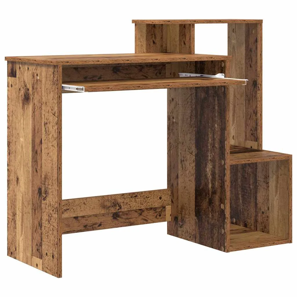 Bureau 106 x 41 x 88,5 cm bois ancien bois d'ingénierie – vue de dessus