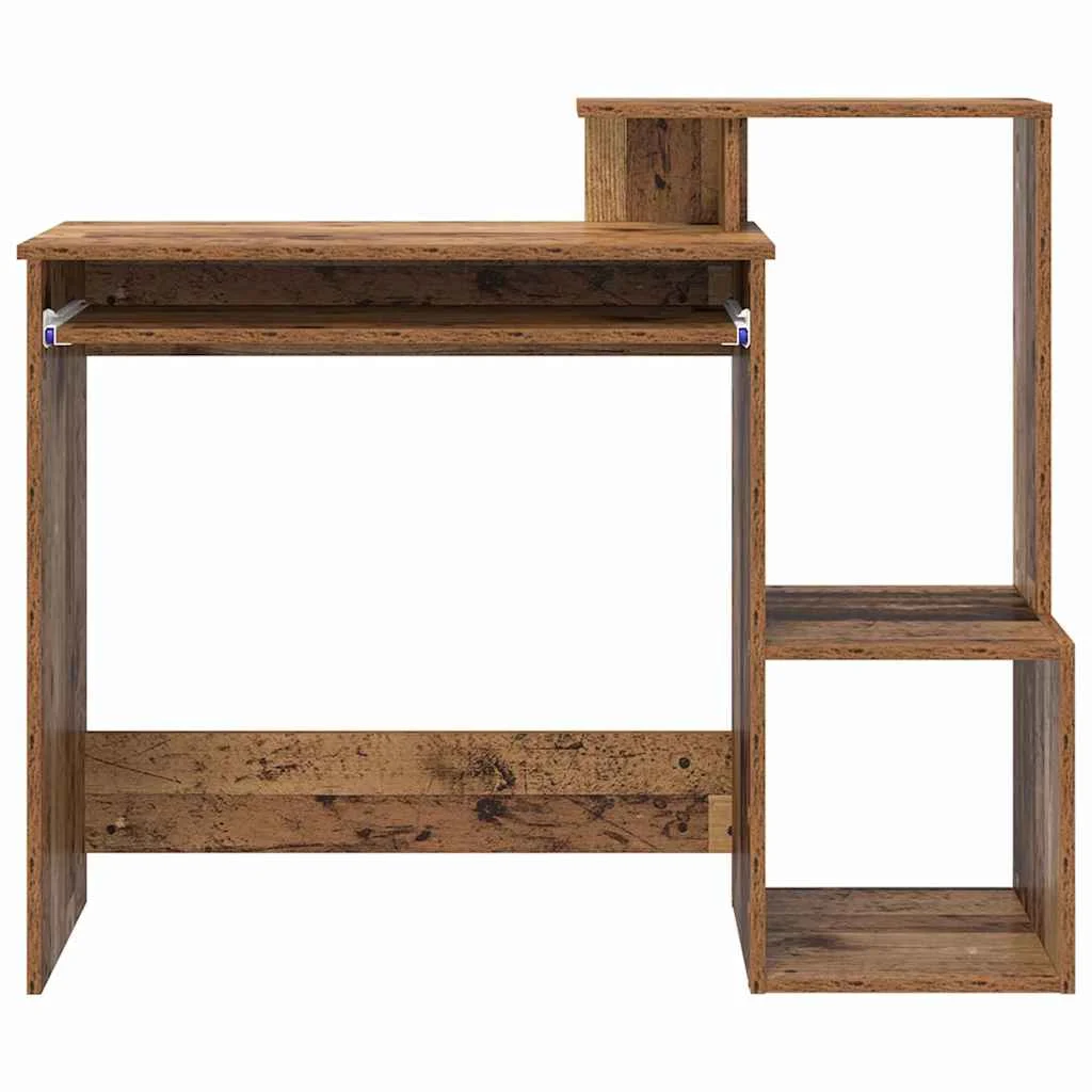 Bureau 106 x 41 x 88,5 cm bois ancien bois d'ingénierie – vue de dos