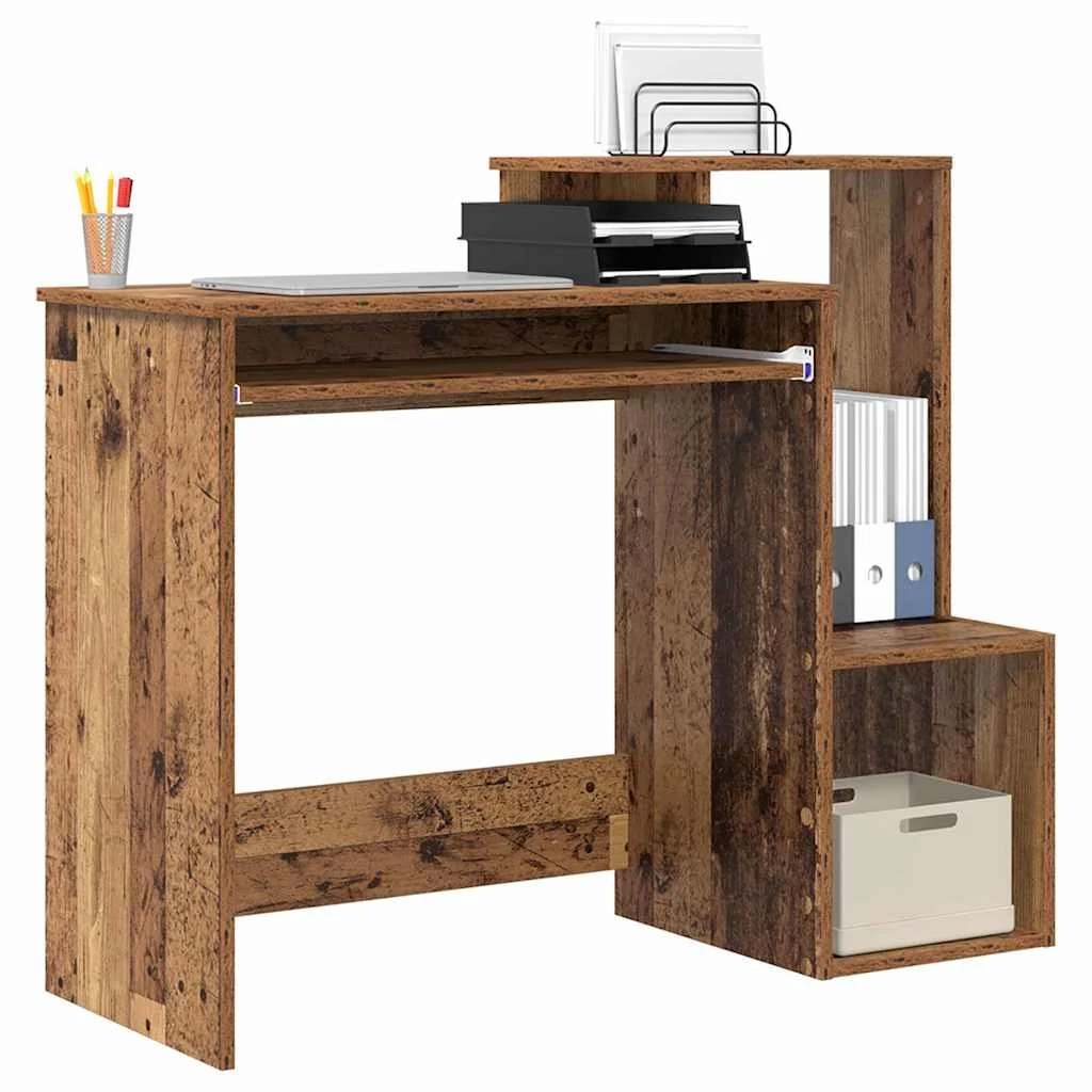 Bureau 106 x 41 x 88,5 cm bois ancien bois d'ingénierie – vue de détail