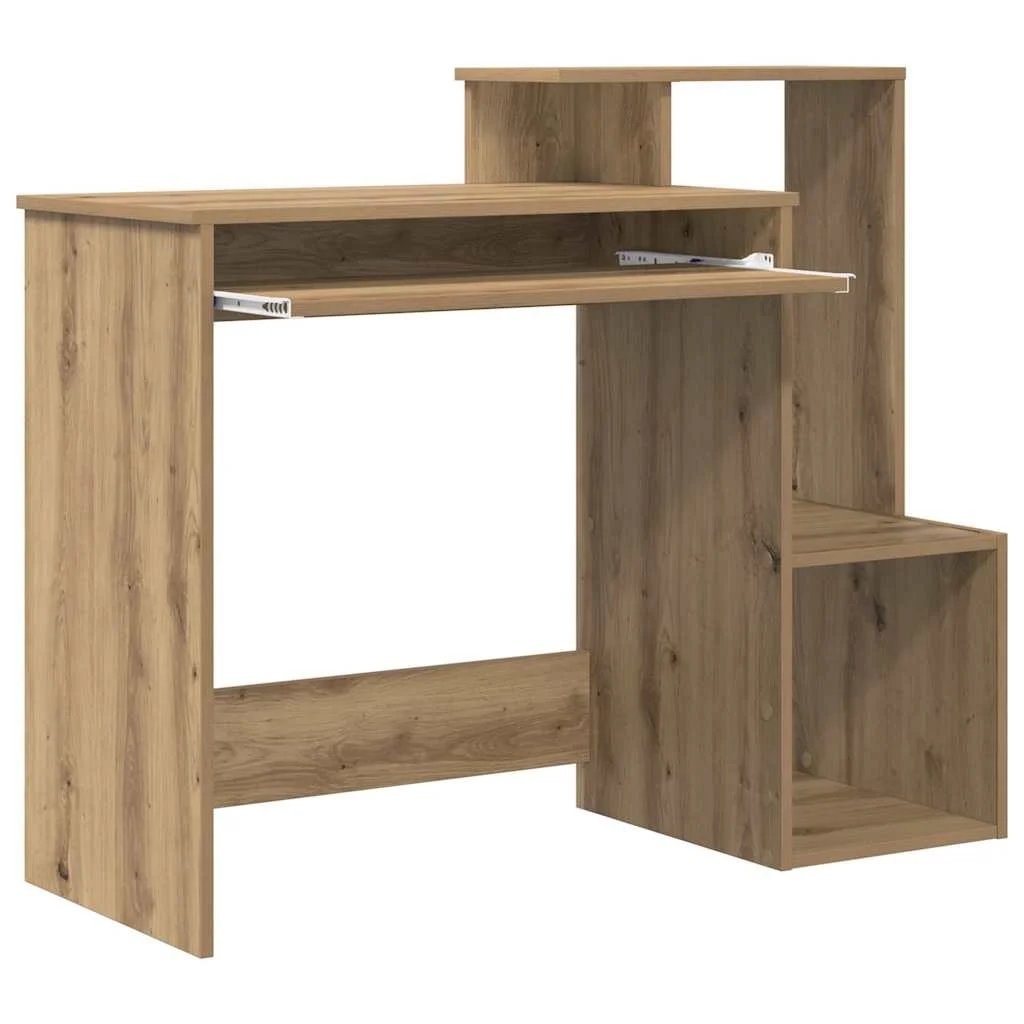 Bureau 106 x 41 x 88,5 cm chêne artisanal bois d'ingénierie – vue de dessus