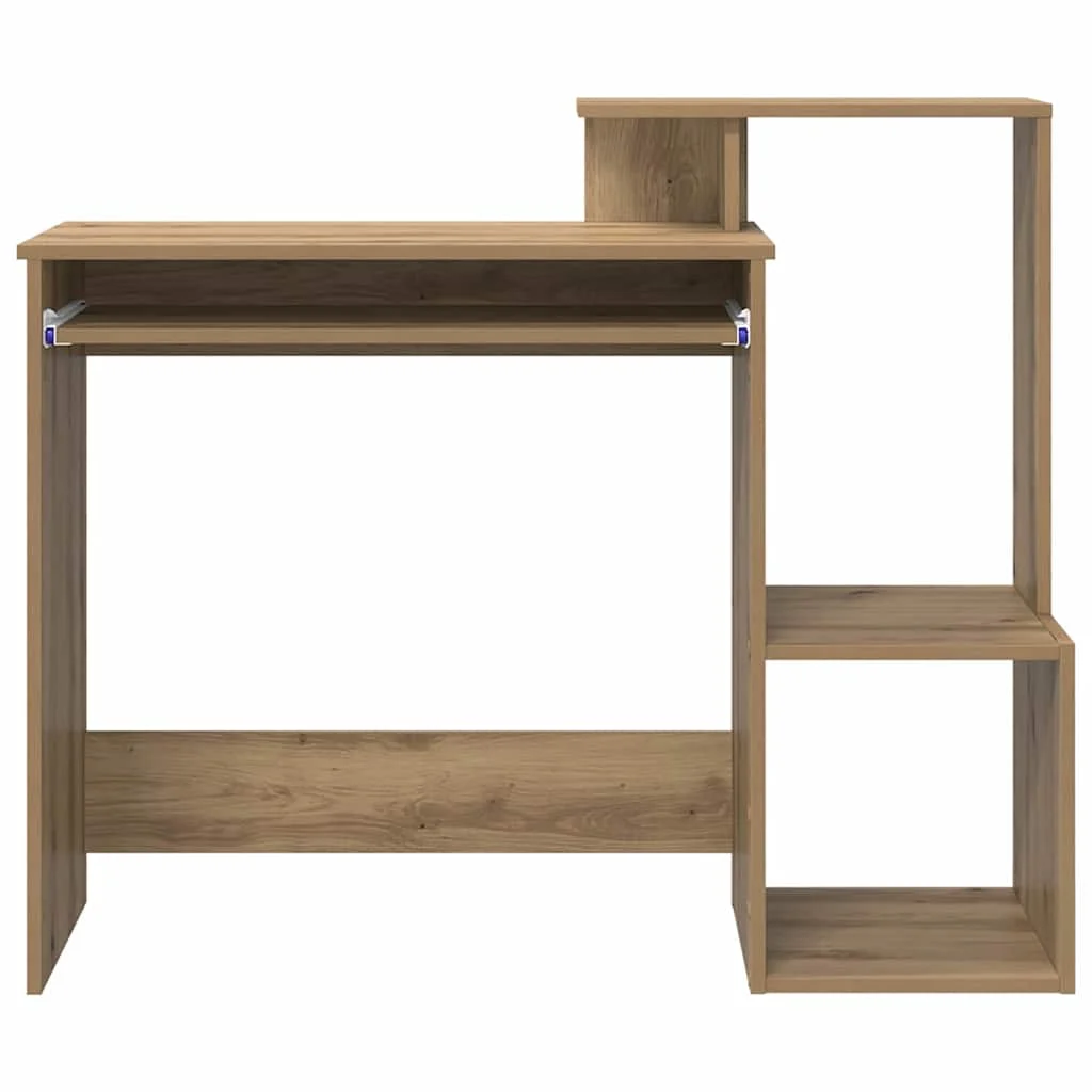 Bureau 106 x 41 x 88,5 cm chêne artisanal bois d'ingénierie – vue de dos