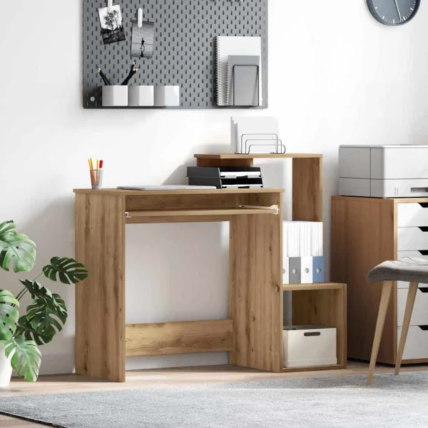 Bureau 106 x 41 x 88,5 cm chêne artisanal bois d'ingénierie – vue d’ensemble