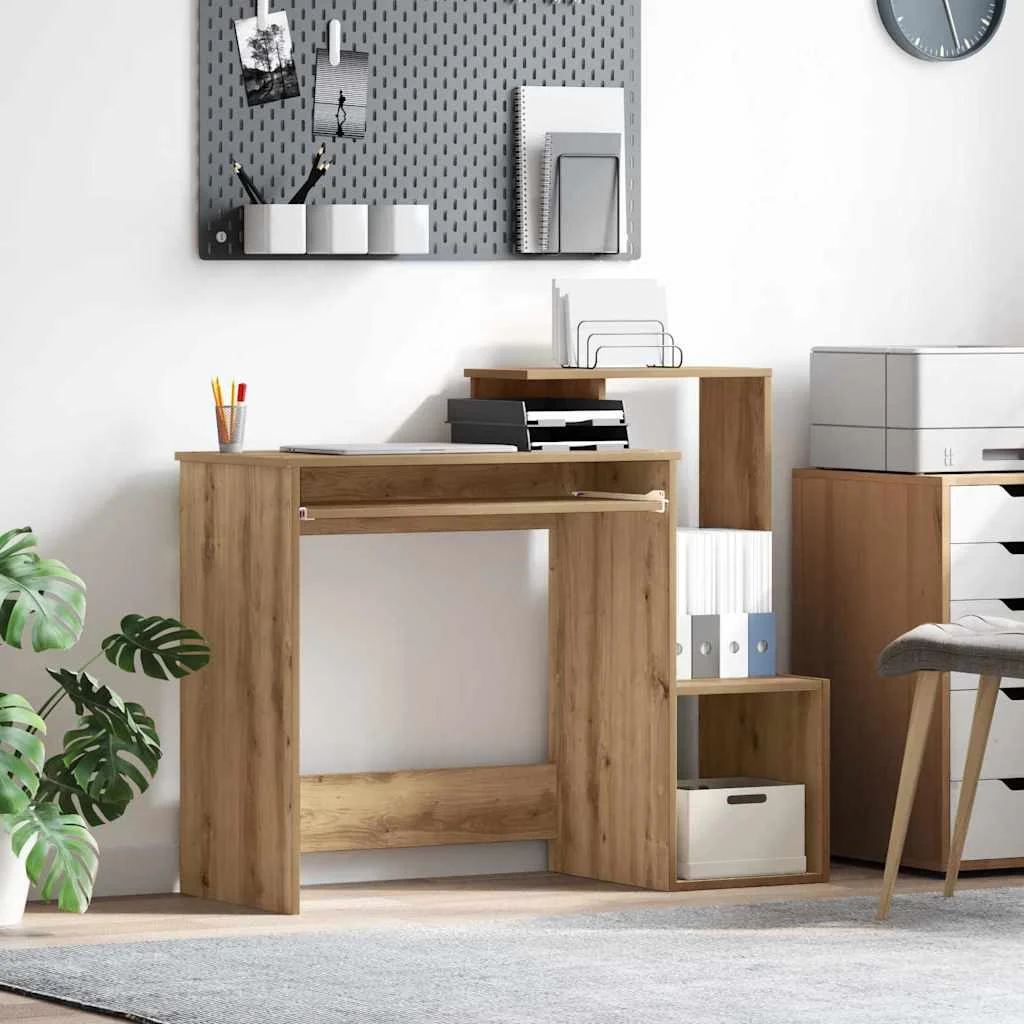 Bureau 106 x 41 x 88,5 cm chêne artisanal bois d'ingénierie – vue d’ensemble