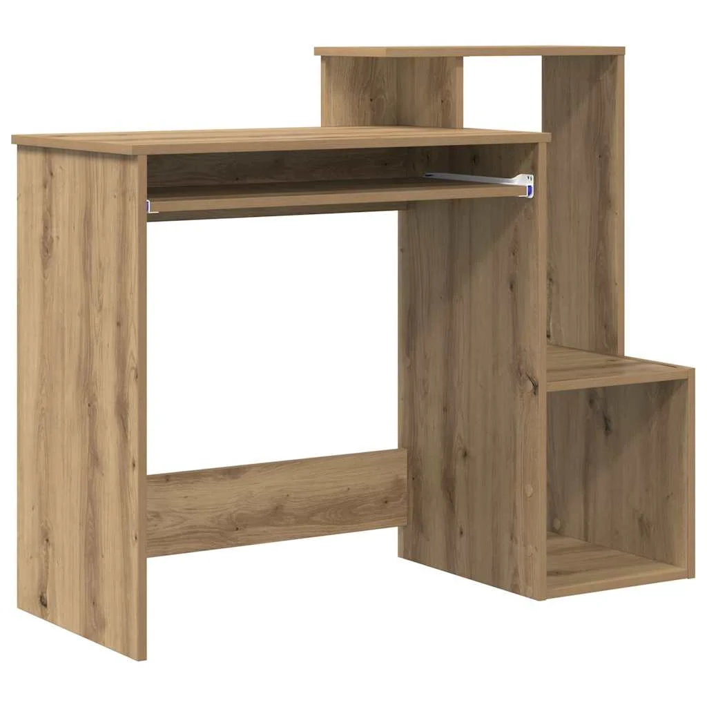 Bureau 106 x 41 x 88,5 cm chêne artisanal bois d'ingénierie – vue de côté
