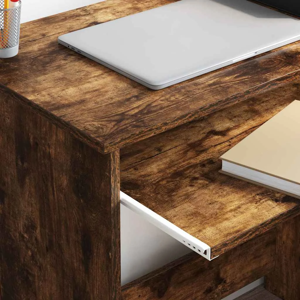 Bureau 106 x 41 x 88,5 cm chêne fumé bois d'ingénierie – vue en situation