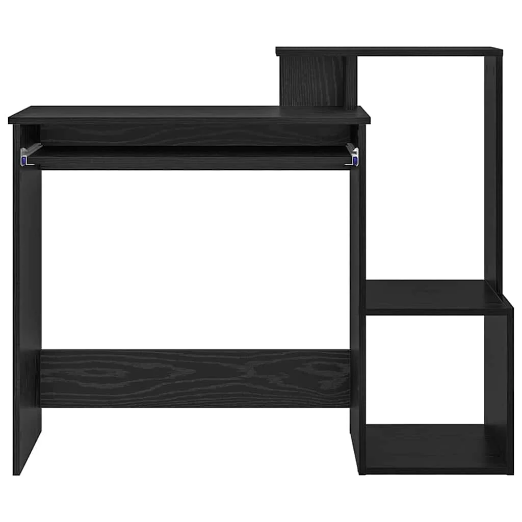 Bureau 106 x 41 x 88,5 cm chêne noir bois d'ingénierie – vue de dos