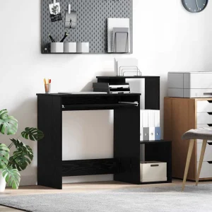 Bureau 106 x 41 x 88,5 cm chêne noir bois d'ingénierie – vue d’ensemble