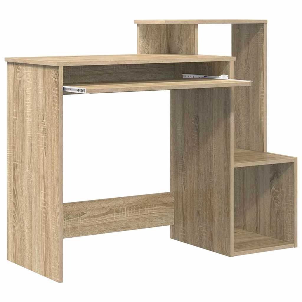 Bureau 106 x 41 x 88,5 cm chêne sonoma bois d'ingénierie – vue de dessus