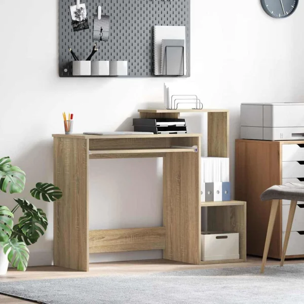 Bureau 106 x 41 x 88,5 cm chêne sonoma bois d'ingénierie – vue d’ensemble