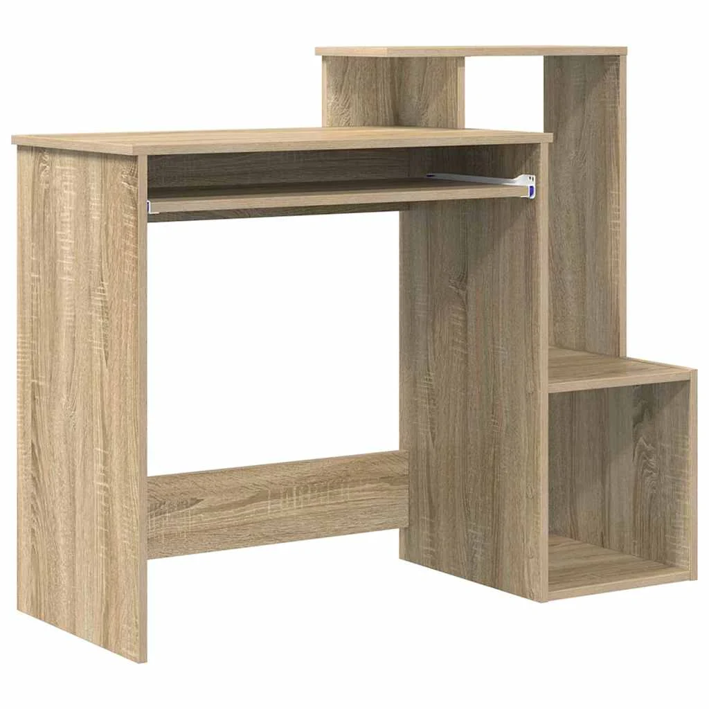 Bureau 106 x 41 x 88,5 cm chêne sonoma bois d'ingénierie – vue de côté