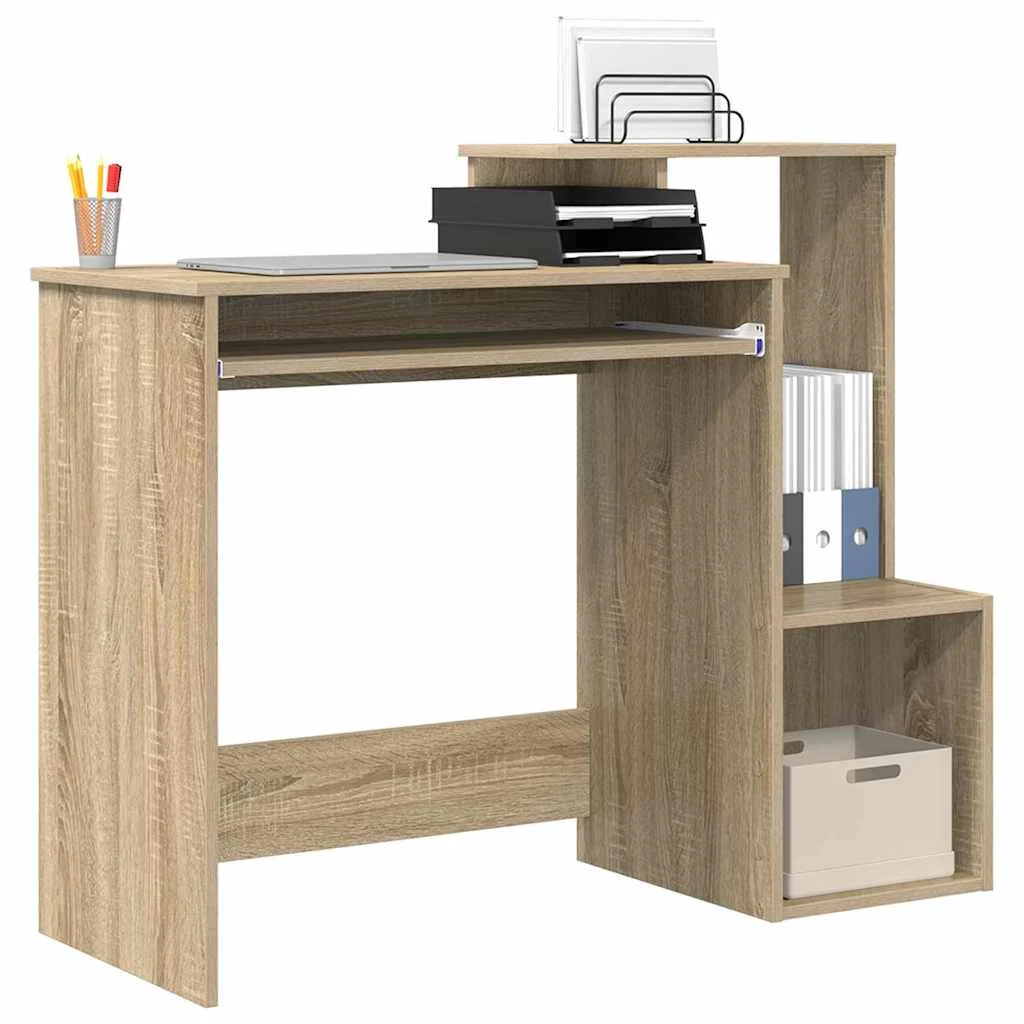 Bureau 106 x 41 x 88,5 cm chêne sonoma bois d'ingénierie – vue de détail