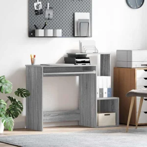 Bureau 106 x 41 x 88,5 cm sonoma gris bois d'ingénierie – vue d’ensemble