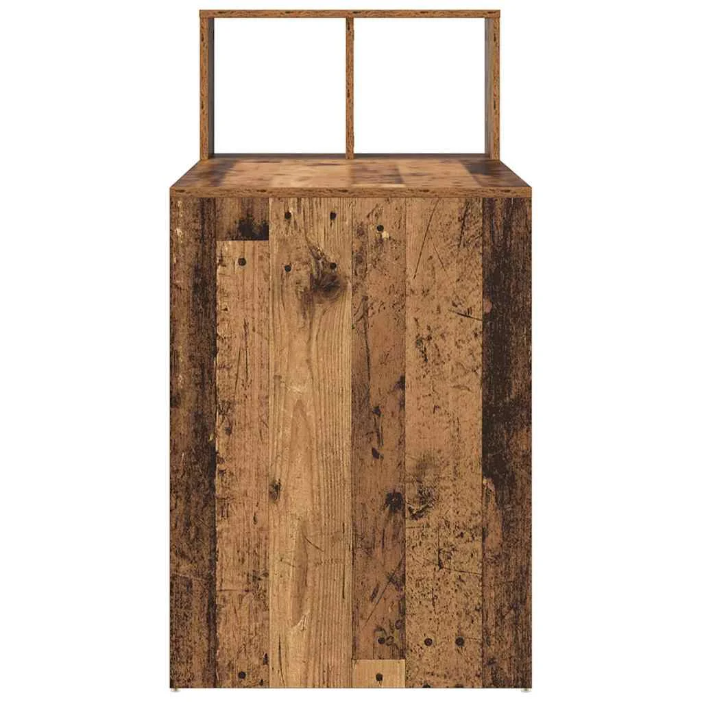 Bureau 108 x 55 x 103,5 cm bois ancien bois d'ingénierie – vue de dos