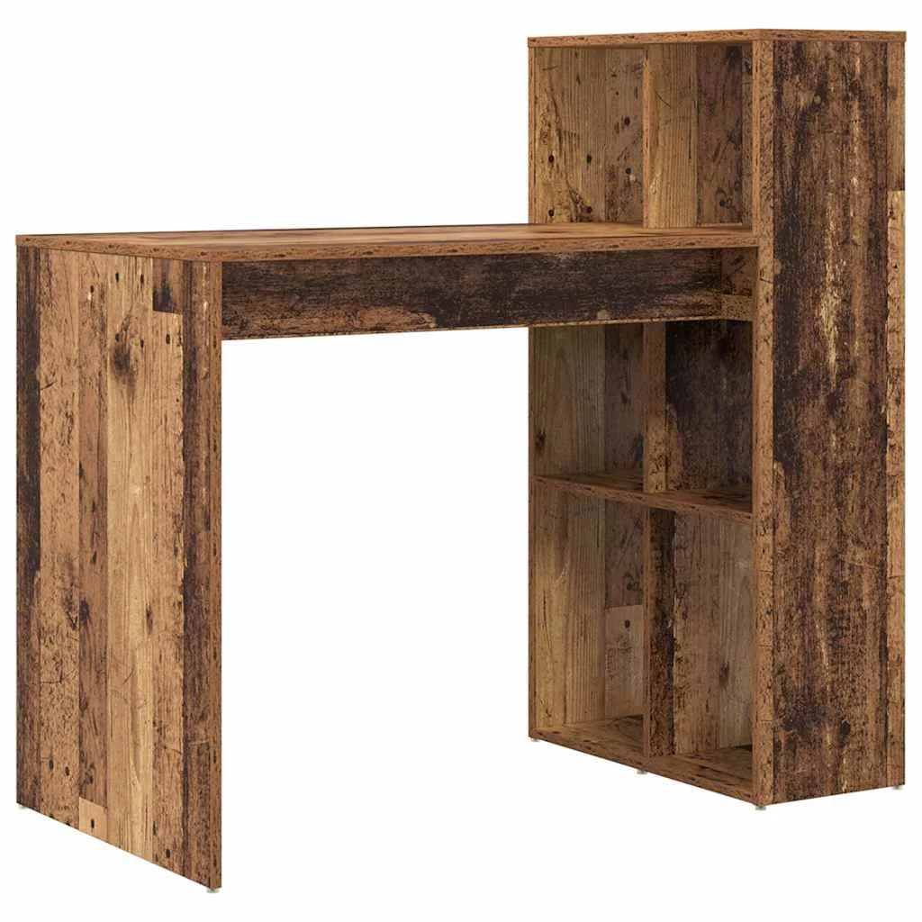 Bureau 108 x 55 x 103,5 cm bois ancien bois d'ingénierie – vue de côté