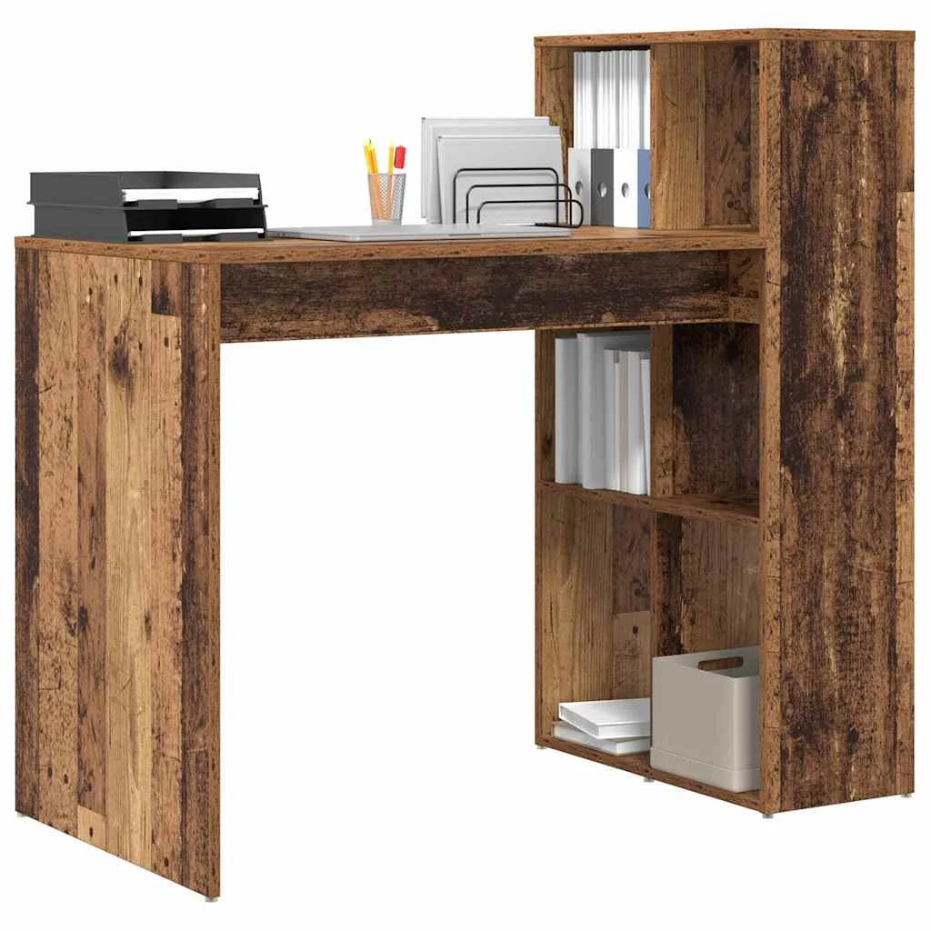 Bureau 108 x 55 x 103,5 cm bois ancien bois d'ingénierie – vue de détail