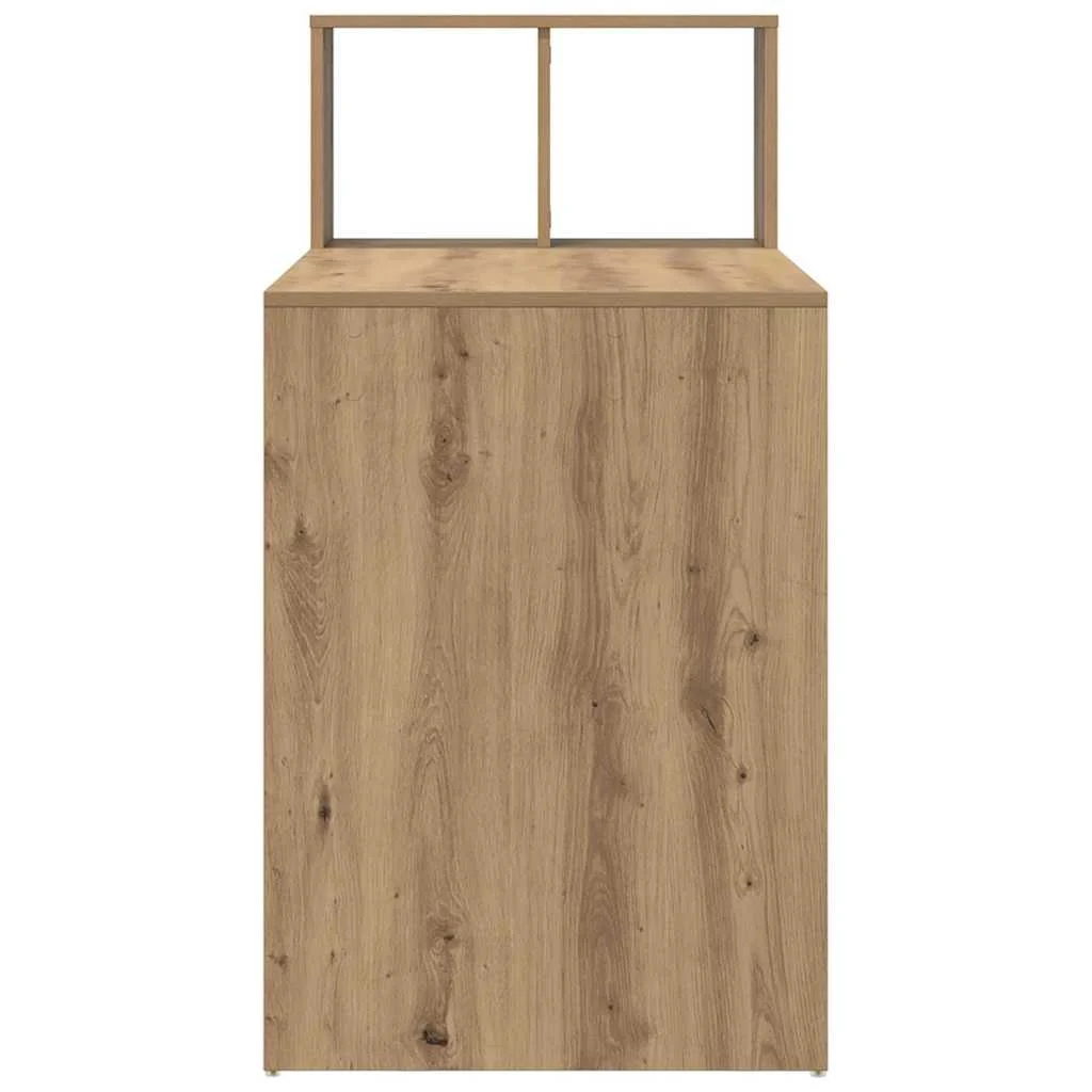Bureau 108 x 55 x 103,5 cm chêne artisanal bois d'ingénierie – vue de dos