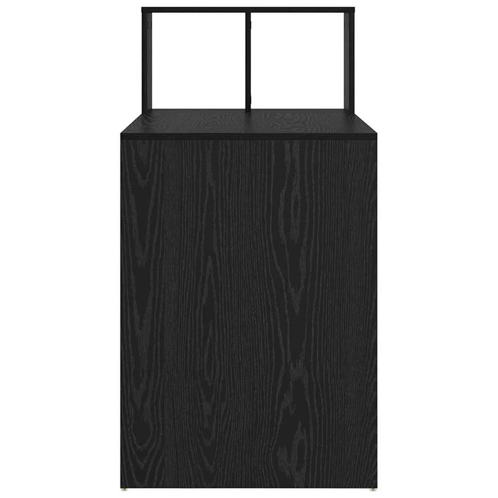 Bureau 108 x 55 x 103,5 cm chêne noir bois d'ingénierie – vue de dos