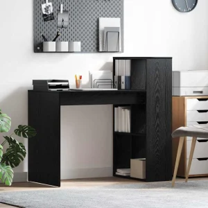Bureau 108 x 55 x 103,5 cm chêne noir bois d'ingénierie – vue d’ensemble