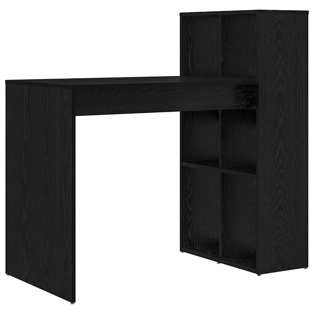Bureau 108 x 55 x 103,5 cm chêne noir bois d'ingénierie – vue de côté