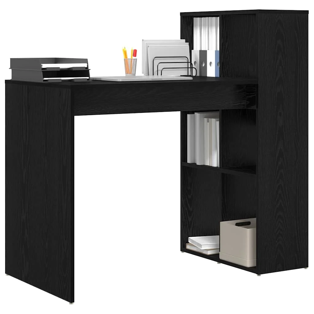 Bureau 108 x 55 x 103,5 cm chêne noir bois d'ingénierie – vue de détail
