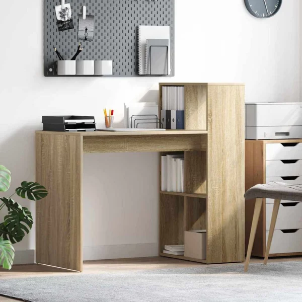 Bureau 108 x 55 x 103,5 cm chêne sonoma bois d'ingénierie – vue d’ensemble