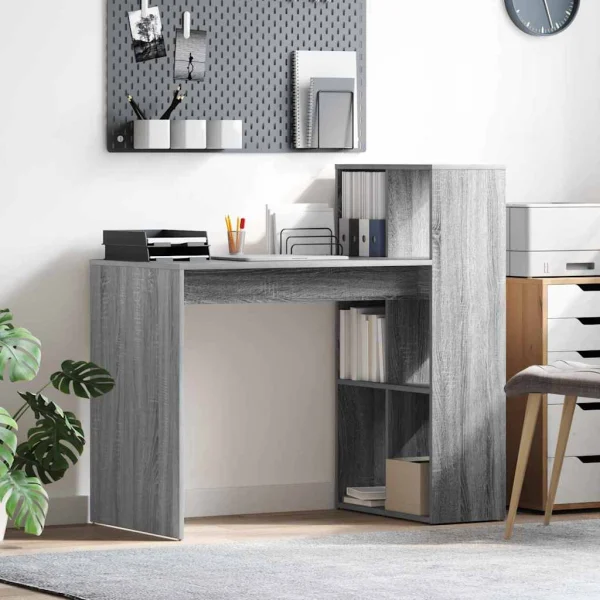 Bureau 108 x 55 x 103,5 cm sonoma gris bois d'ingénierie – vue d’ensemble