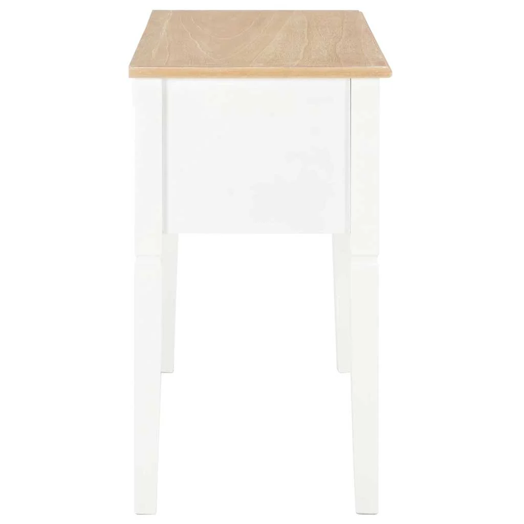 Bureau 109,5 x 45 x 77,5 cm marron et blanc mdf – vue de dessus