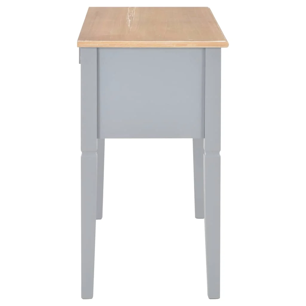 Bureau 109,5 x 45 x 77,5 cm marron et gris mdf – vue de dessus