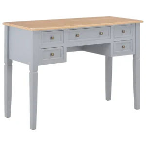 Bureau 109,5 x 45 x 77,5 cm marron et gris mdf – vue d’ensemble