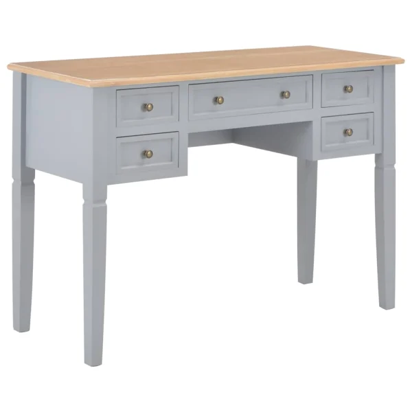 Bureau 109,5 x 45 x 77,5 cm marron et gris mdf – vue d’ensemble