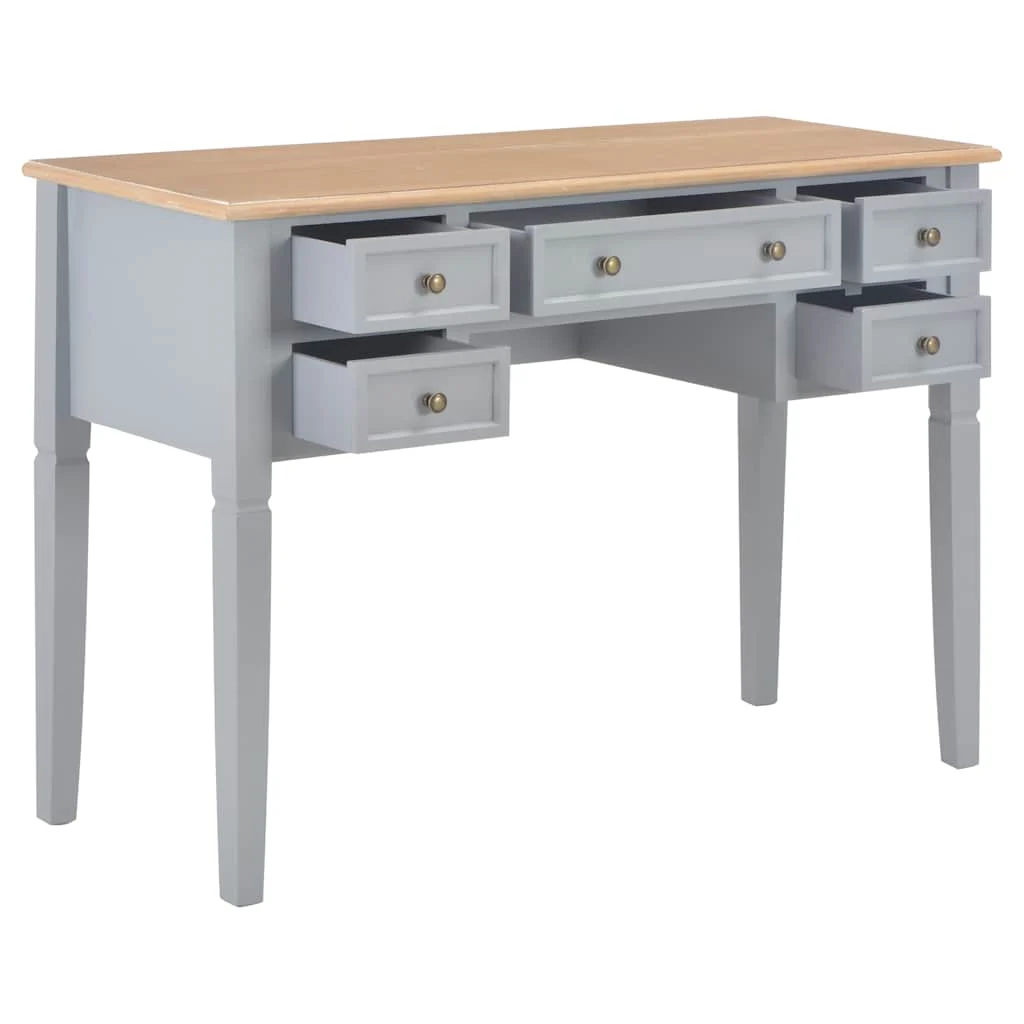 Bureau 109,5 x 45 x 77,5 cm marron et gris mdf – vue de côté
