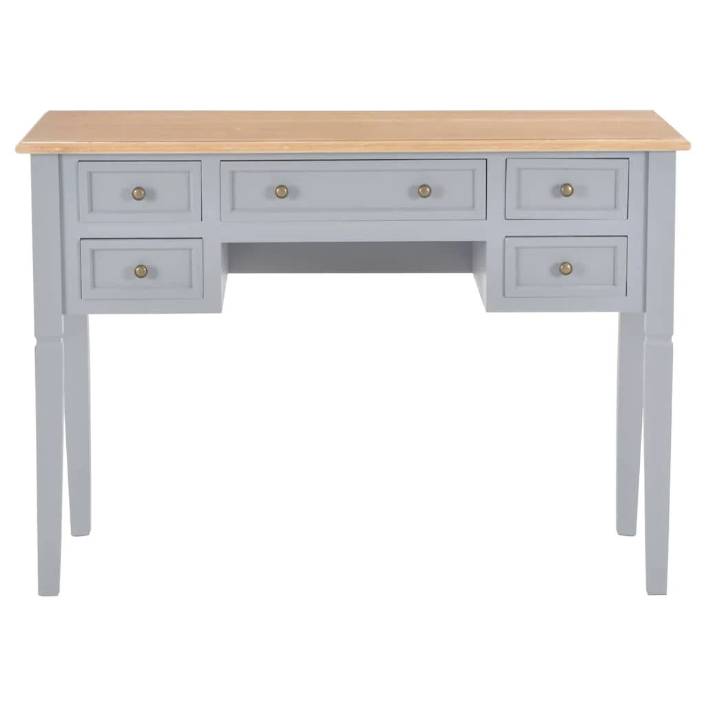 Bureau 109,5 x 45 x 77,5 cm marron et gris mdf – vue de détail