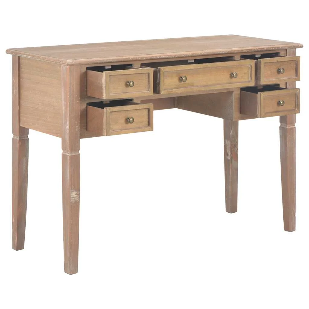 Bureau 109,5 x 45 x 77,5 cm marron mdf – vue de côté