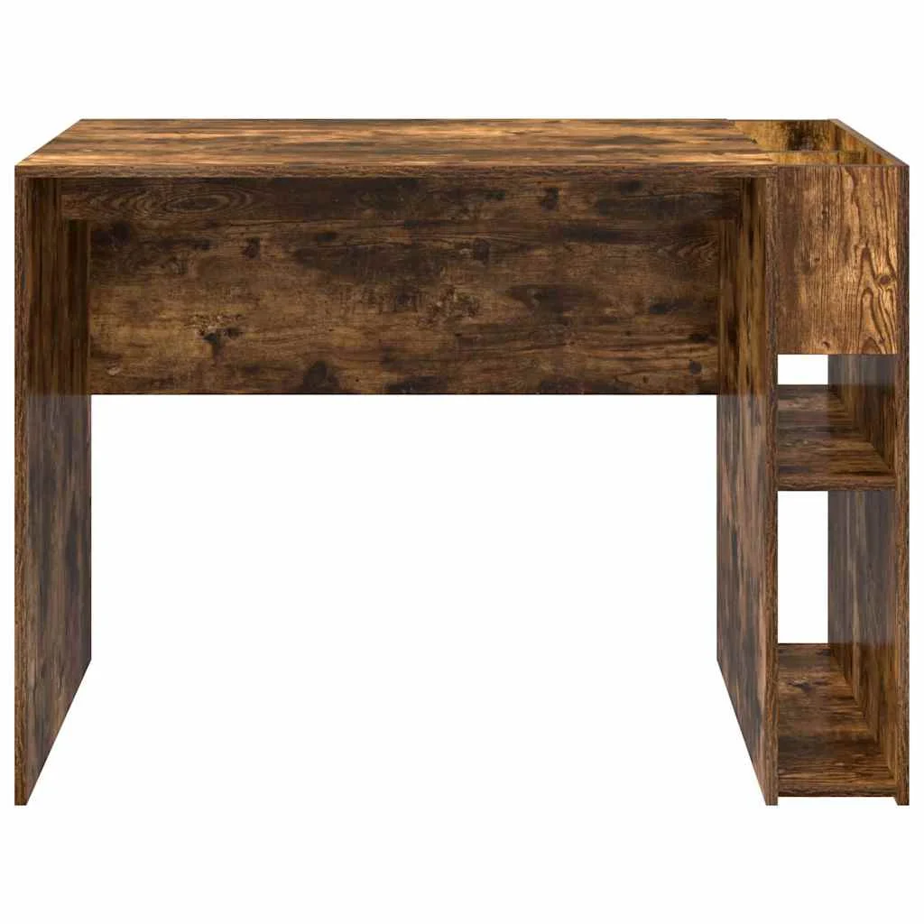 Bureau 109 x 50 x 78 cm chêne fumé bois d'ingénierie – vue de dessus
