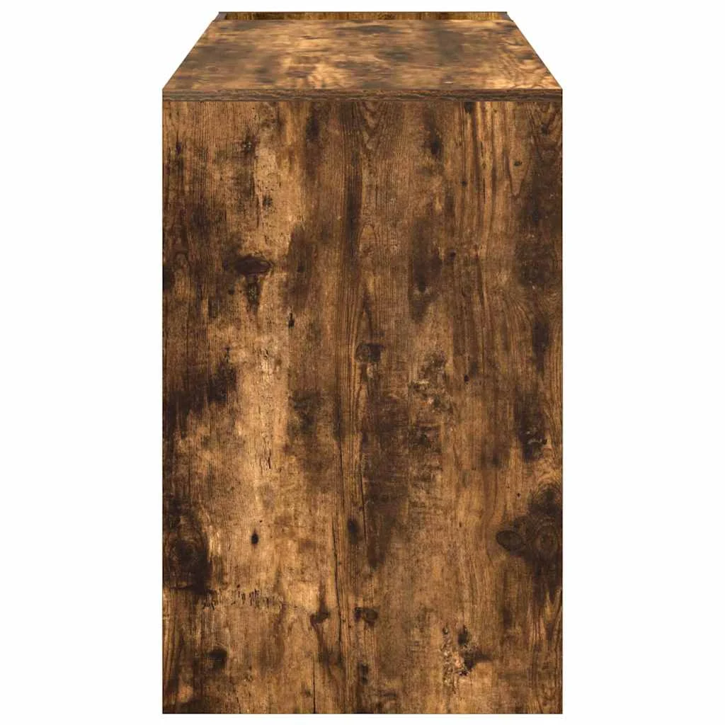 Bureau 109 x 50 x 78 cm chêne fumé bois d'ingénierie – vue de dos