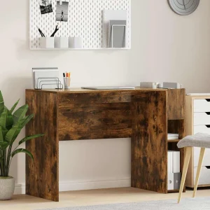 Bureau 109 x 50 x 78 cm chêne fumé bois d'ingénierie – vue d’ensemble