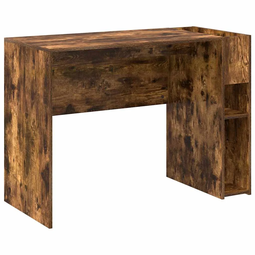 Bureau 109 x 50 x 78 cm chêne fumé bois d'ingénierie – vue de côté