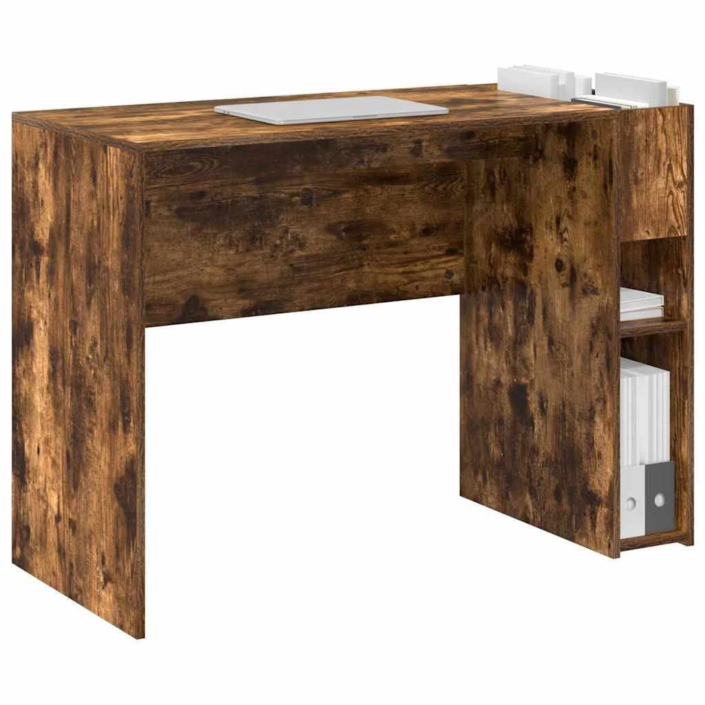 Bureau 109 x 50 x 78 cm chêne fumé bois d'ingénierie – vue de détail