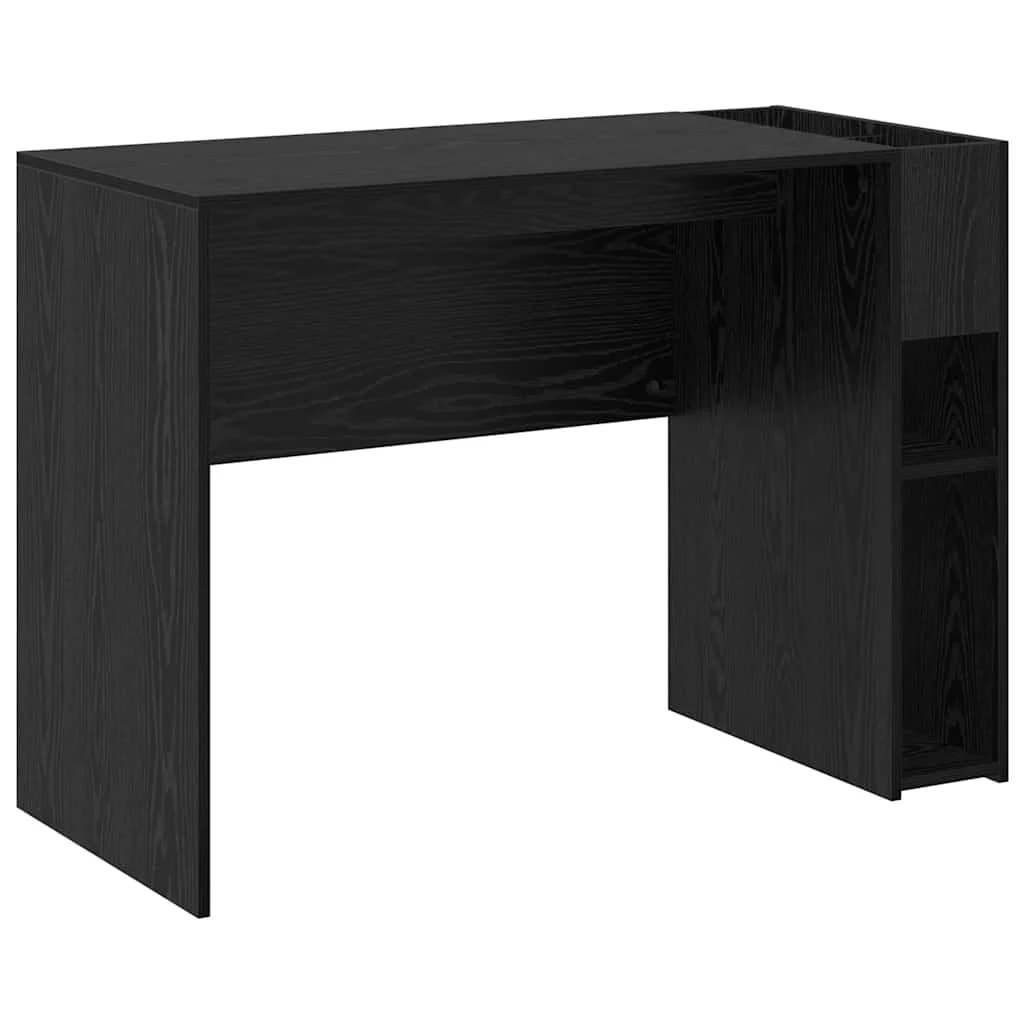 Bureau 109 x 50 x 78 cm chêne noir bois d'ingénierie – vue de côté