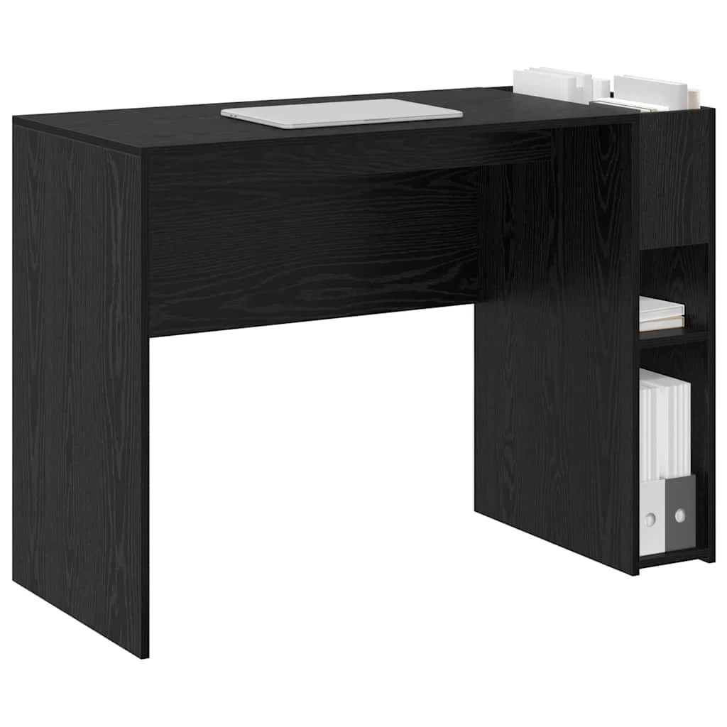 Bureau 109 x 50 x 78 cm chêne noir bois d'ingénierie – vue de détail