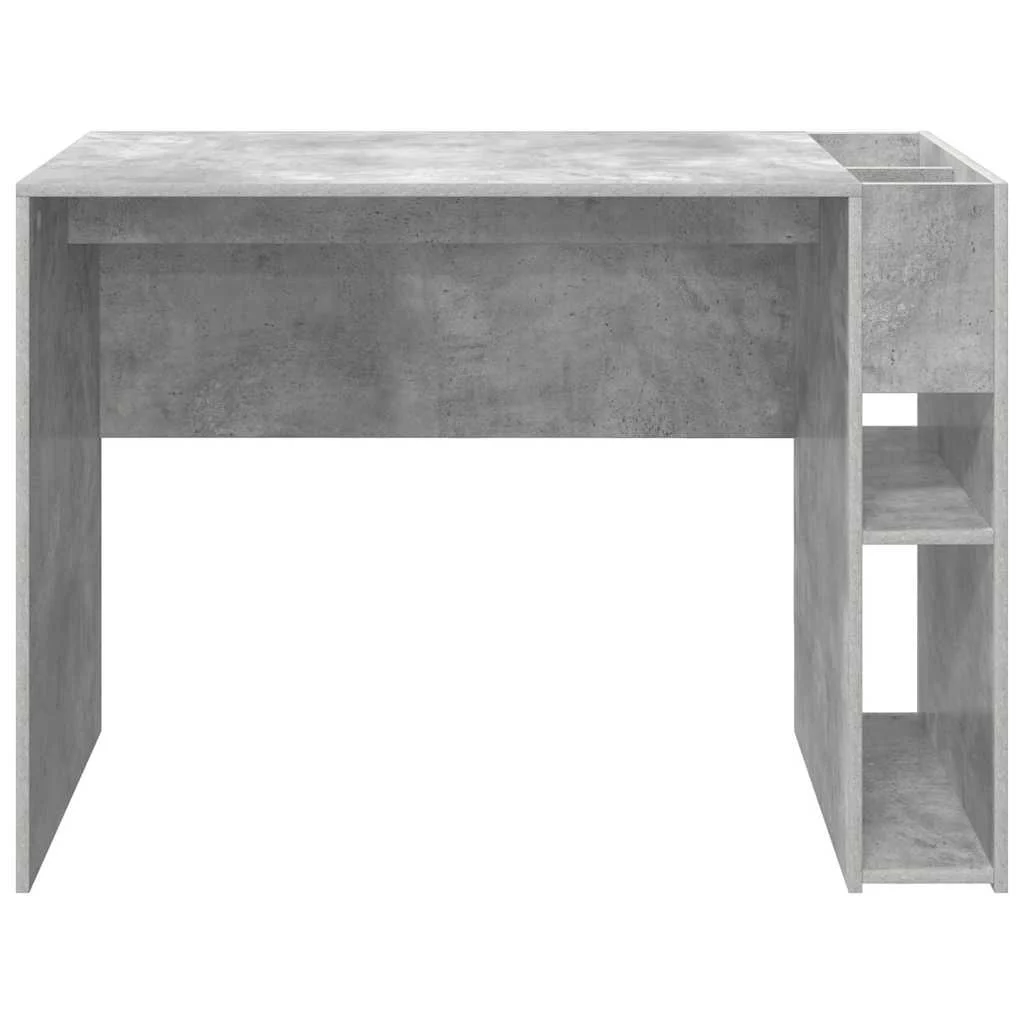 Bureau 109 x 50 x 78 cm gris béton bois d'ingénierie – vue de dessus