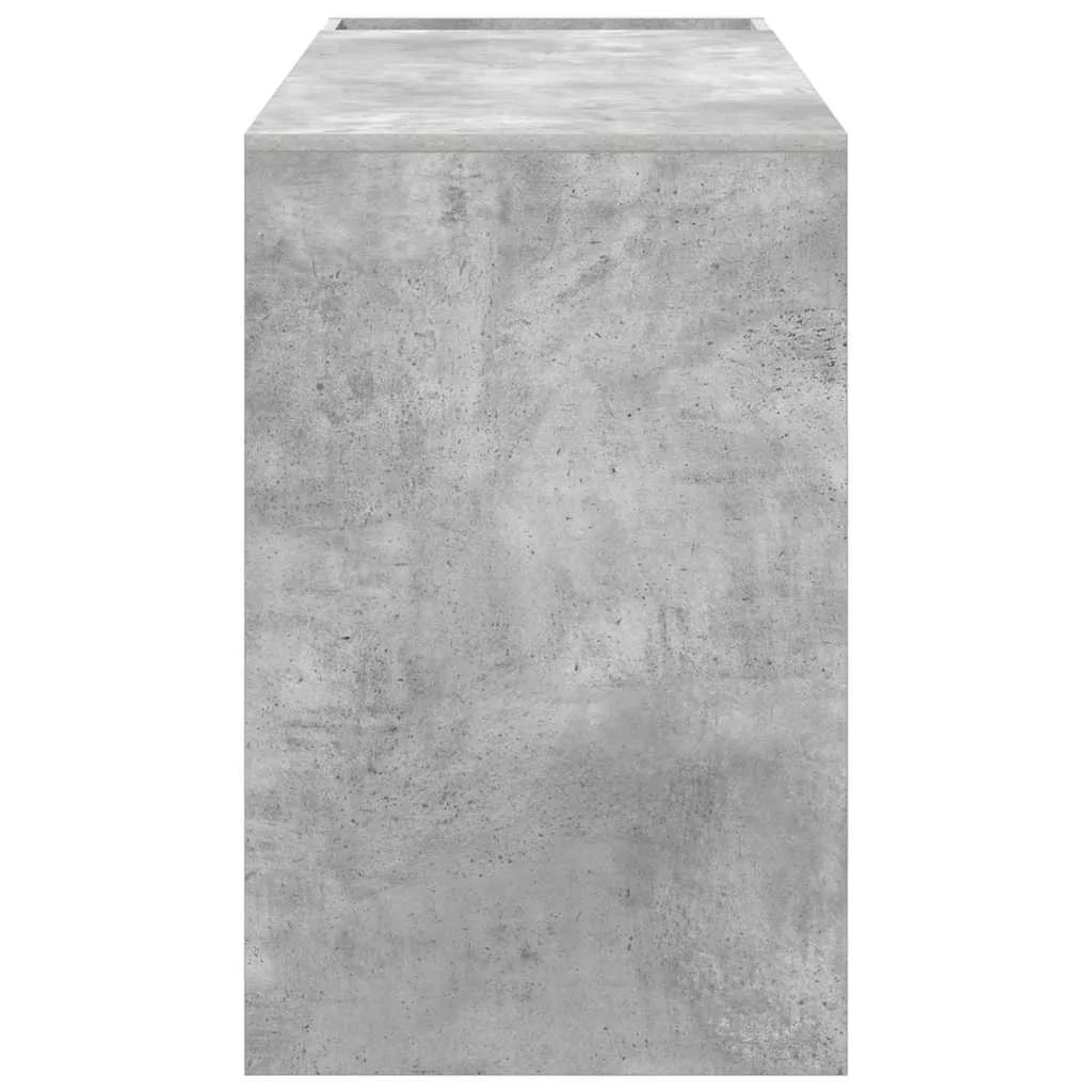 Bureau 109 x 50 x 78 cm gris béton bois d'ingénierie – vue de dos
