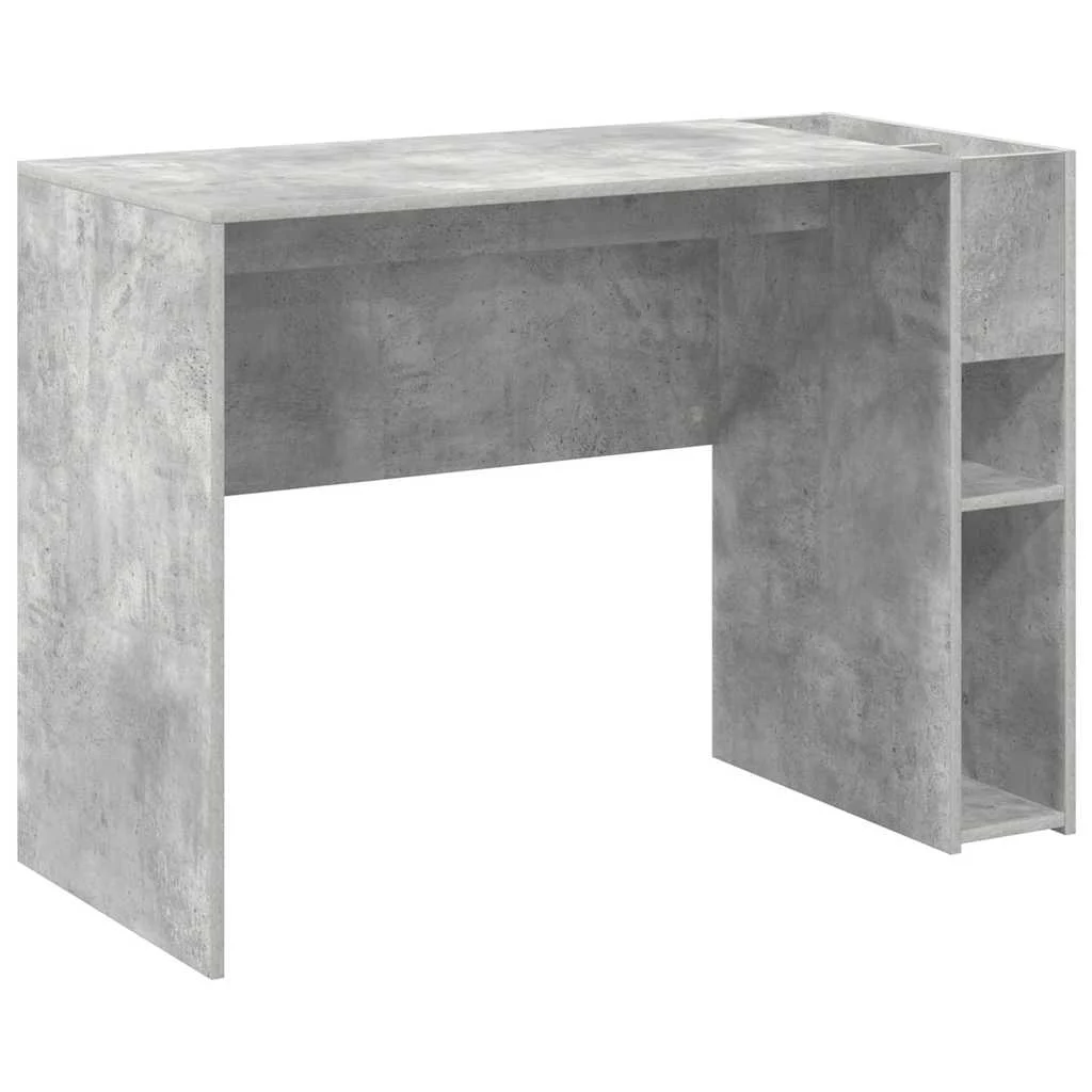 Bureau 109 x 50 x 78 cm gris béton bois d'ingénierie – vue de côté