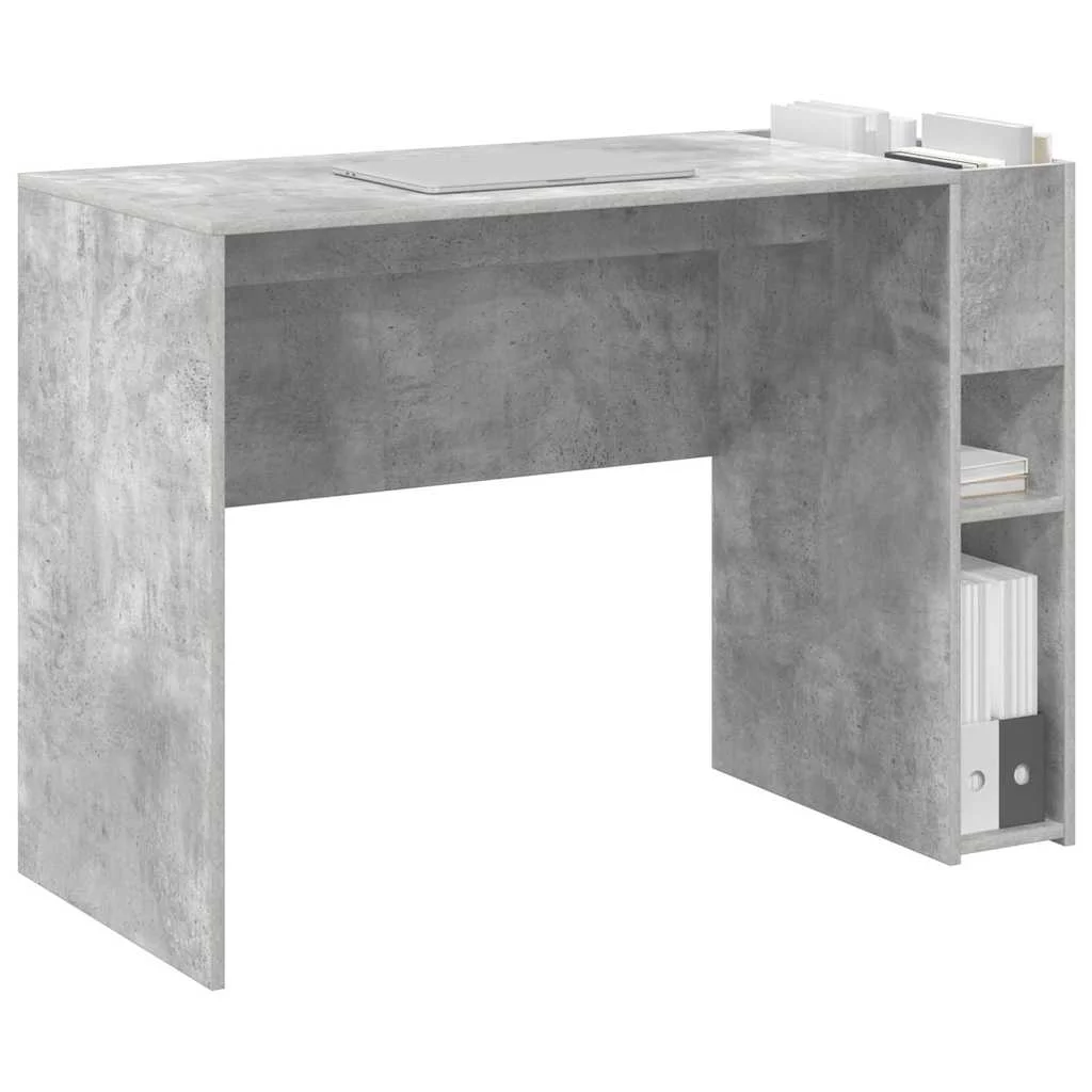 Bureau 109 x 50 x 78 cm gris béton bois d'ingénierie – vue de détail