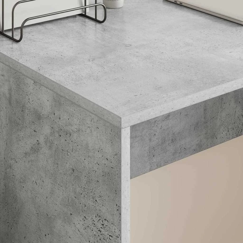 Bureau 109 x 50 x 78 cm gris béton bois d'ingénierie – vue en situation