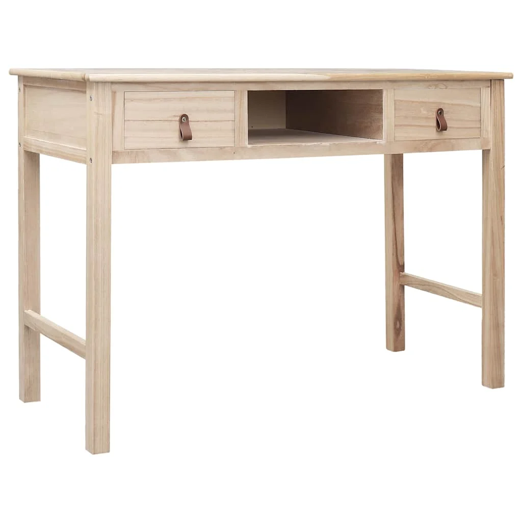 Bureau 110 x 45 x 76 cm bois naturel bois de paulownia – vue d’ensemble